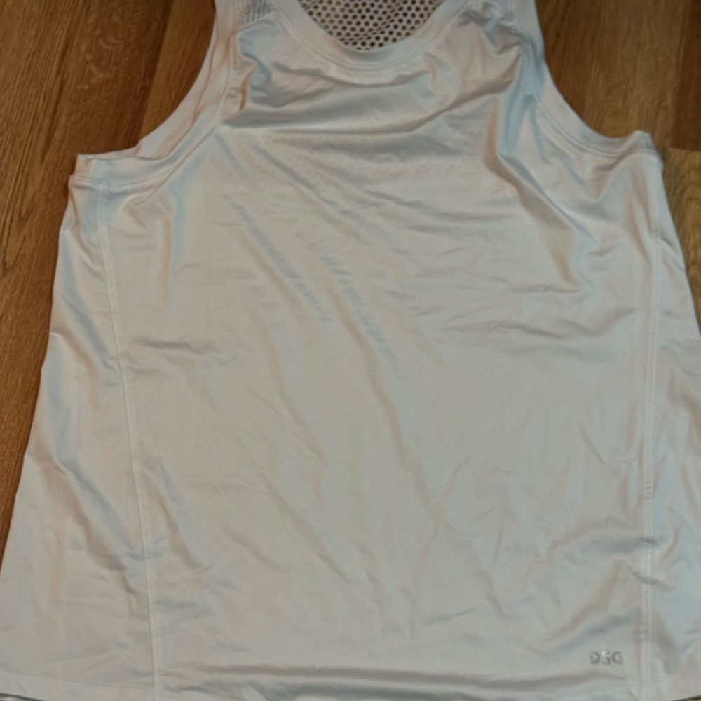 White Mesh Racerback Tank Top - Picture 3 of 3